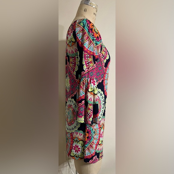 2B Together Bright Medallion Bohemian Dress Size Small - Picture 3 of 7